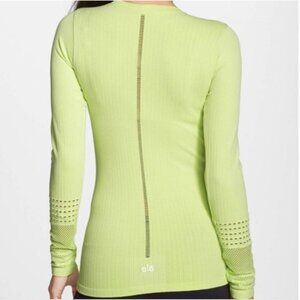 ALO Yoga North Star Seamless Long Sleeve Top -  Neon Green- Size XS/S